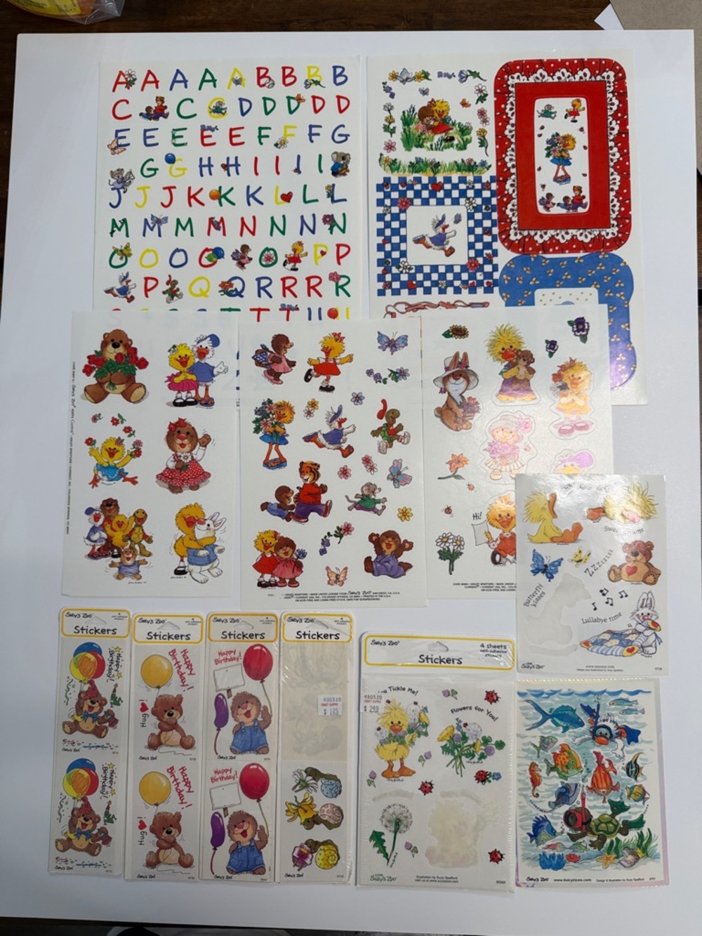 Lot of Vintage Suzy’s Zoo Stickers